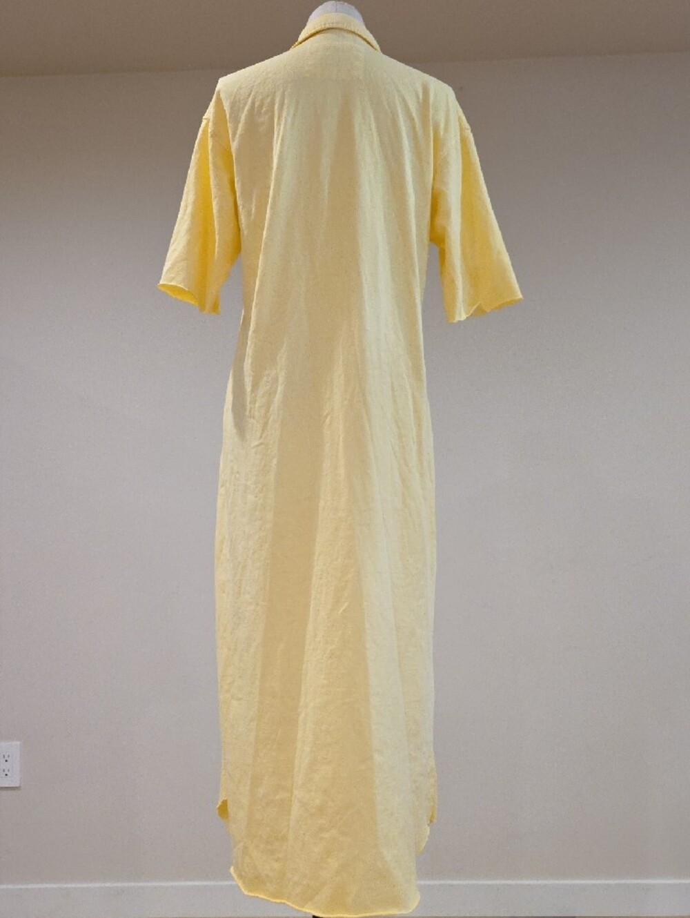 NEW $218 FRANK & EILEEN EMMA POPOVER HENLEY JERSEY MAXI DRESS IN YELLOW SIZE S - Picture 3 of 6